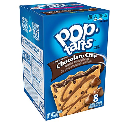 Pop-Tarts Breakfast Toaster Pastries, Frosted Chocolate Chip Flavored, 14.7 oz (8 Count)