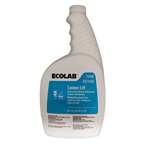 Ecolab Lemon Lift Heavy Duty Kitchen & Bathroom Cleaner with Bleach- 20 FL OZ Ecolab