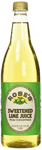 Rose’s Sweetened Lime Juice, 1 Liter (33.8 Fluid Ounces) Plastic Bottle (Pack of 2)