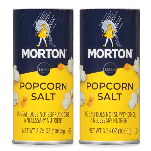 Morton Popcorn Salt Seasoning, 3.75 Ounce Shaker (Pack of 2)