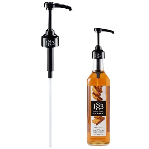 1883 Syrup Pump Compatible with 1 Liter Glass Bottles Precision Dispenser for 1883 Coffee Syrups (Pack of 1) 1883 MAISON ROUTIN