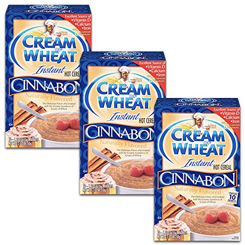 Cream of Wheat, Cinnabon Flavored, 10ct Box, 12.3oz (Pack of 3) Cream of Wheat