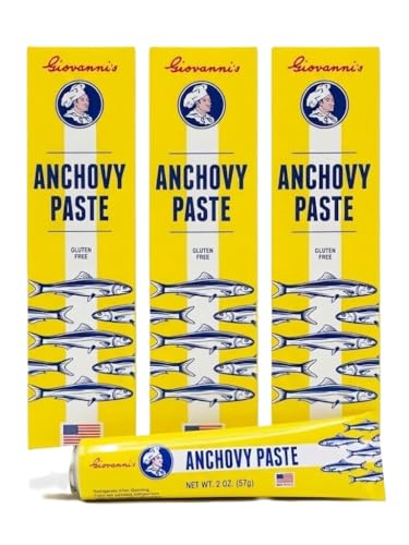 Giovanni's Anchovy Paste, 2oz (Pack of 3) | Seed Oil Free | Made in USA Giovanni's PASTE