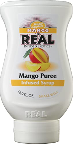 Mango Reàl, Mango Puree Infused Syrup, 16.9 FL OZ Squeezable Bottle (Pack of 1) Reàl Infused Exotics