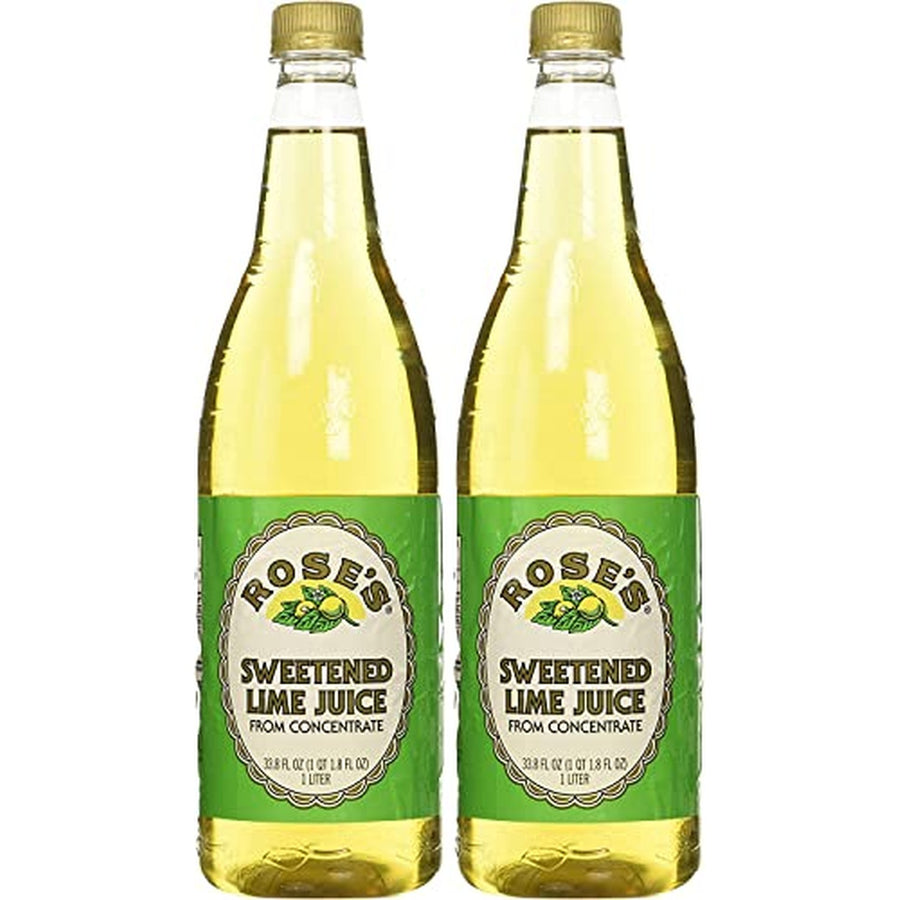 Rose's Sweetened Lime Juice, 1 Liter, 2 Pack