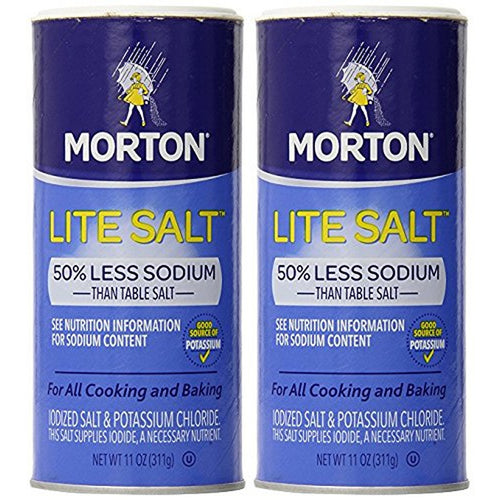 Morton Lite Salt, 11 oz, 2 Pack