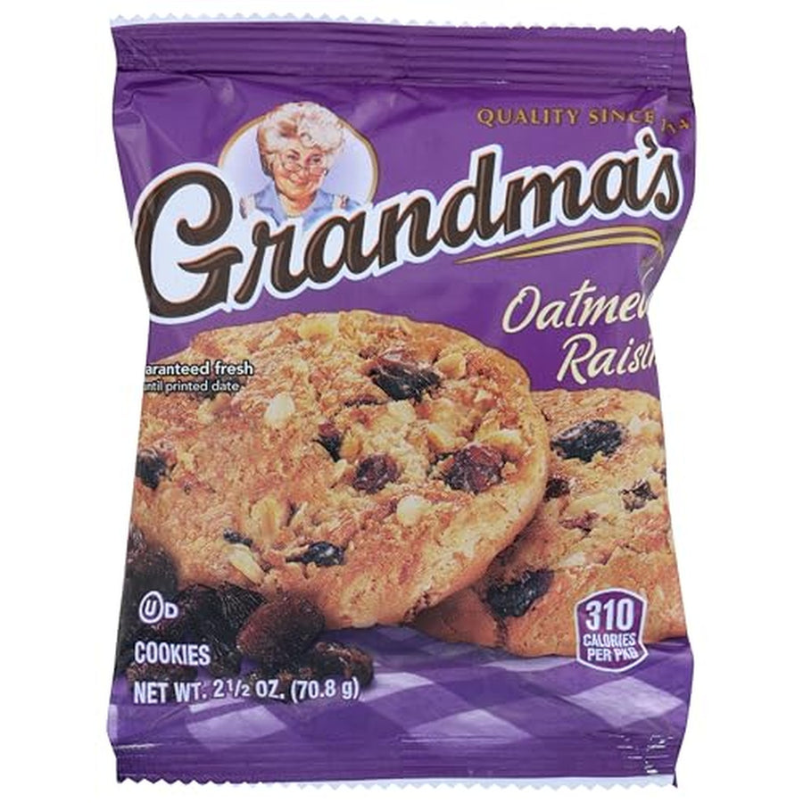 Grandma's Oatmeal Raisin Cookies, 2 Per Pack, 4 Packs