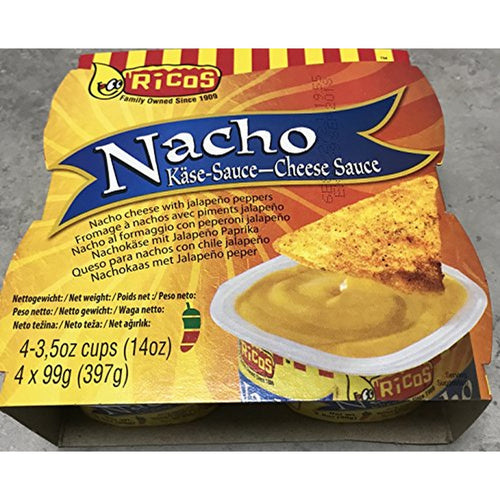 Rico's Nacho Cheese Dip Cups, 3.5 oz, 4 Count