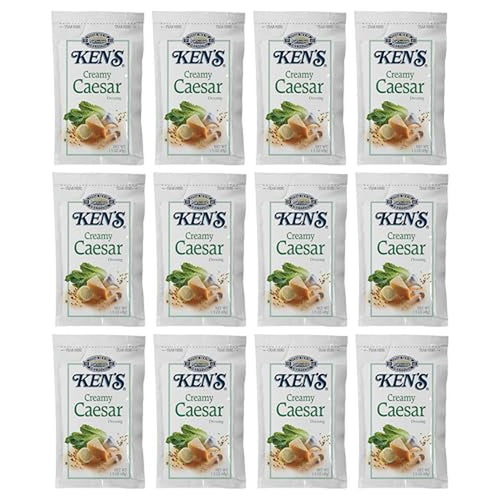 Ken's Steak House Creamy Caesar Dressing Pouches, 1.5 oz, 12 Pack