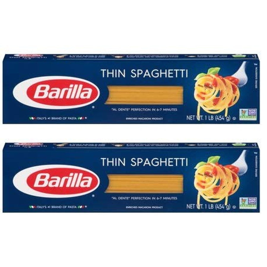 Barilla Thin Spaghetti, 16 oz, 2 Pack