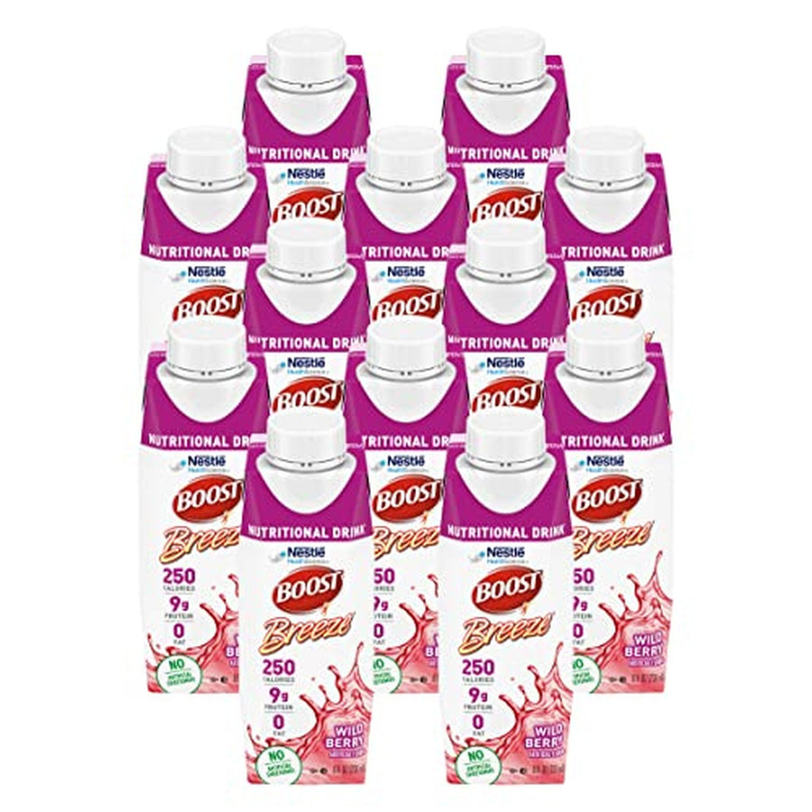 Boost Breeze Nutritional Drink, Wildberry, 8 fl oz, 12 Pack