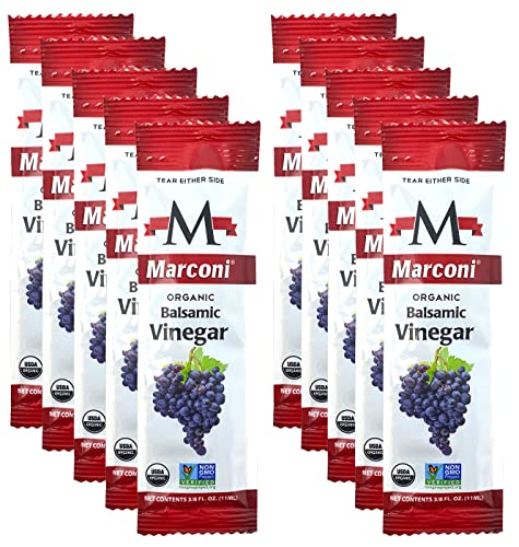 Crait Organic Balsamic Vinegar Packets 10 Pack On the Go Salad Dressing, Balsamic Vinegar Individual Packets, Balsamic Vinegar Portion Control Packs crait