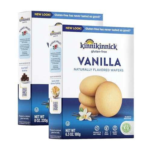 Kinnikinnick - Vanilla Wafers - Gluten Free, Allergy Friendly Cookies - 6.3 oz. Boxes - 2 Pack Kinnikinnick