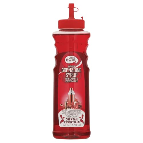 Master of Mixes Cocktail Essentials Grenadine Syrup, 375 ML Bottle (12.7 Fl Oz), Individually Boxed MASTER OF MIXES