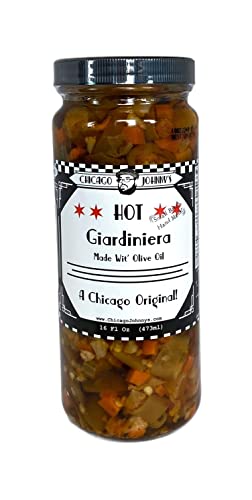 Chicago Johnny's Hot Giardiniera in Olive Oil