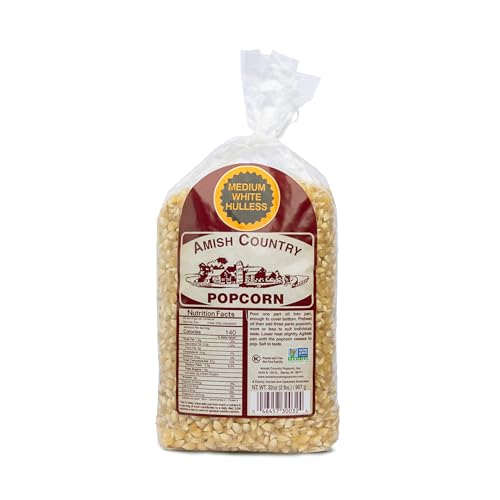 Amish Country Popcorn | 2 Lb Medium White Popcorn | Old Fashioned, Non-GMO and Gluten Free (2lb Bags) Amish Country Popcorn