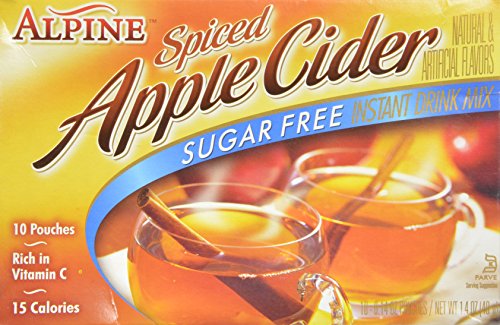Alpine Sugar Free Spiced Apple Cider Mix, 10 Count