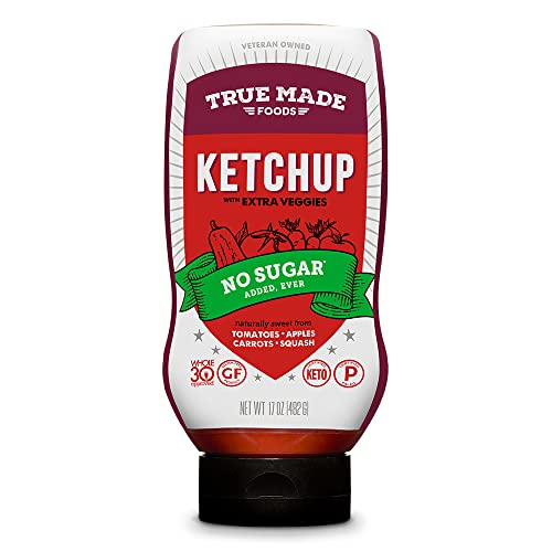 True Made Foods, No Added Sugar Vegetable Ketchup Squeeze, 17 Oz True Made Foods