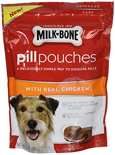 Milk Bone Pill Pouches With Real Chicken (Aprox. 25 pill pouches per bag) Milk-Bone