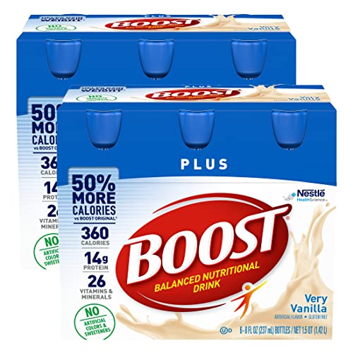 Boost Plus Balanced Nutritional Drink (8 Fl Oz (Pack of 2), Vanilla BOOST