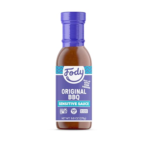 Fody Foods Original BBQ Sauce, 9.8 Oz, Garlic and Onion Free, Low FODMAP Certified, Gut & IBS Friendly, Vegan, Non-GMO, Gluten Free, Kosher