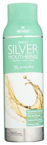 Elementa Nano Silver Winter Mint Scent Mouth Rinse, Fluoride Free, Alcohol Free, 20 Fluid Ounce (Pack of 1) Elementa Silver