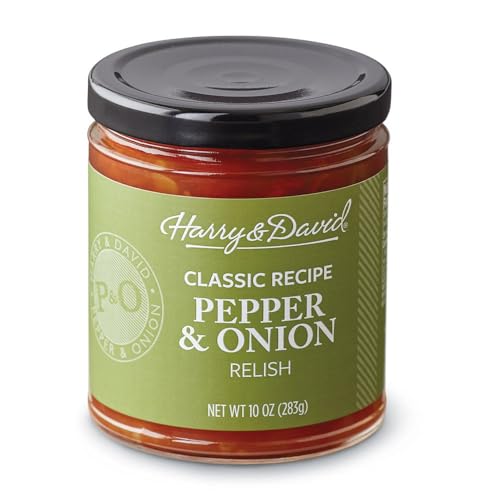 Harry & David Classic Recipe Pepper & Onion Relish (10 Ounces), Hot Dog Topping, Hamburger Relish, Condiment Staple Harry & David