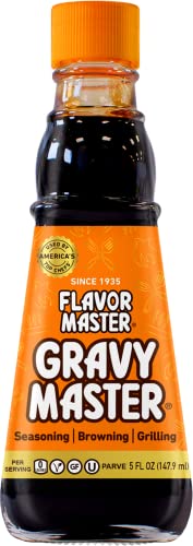 Gravy Master: Grilling, Seasoning and Browning Sauce - Ready to Use - 1 Bottle (5 fl oz) - Vegetarian, No Gluten, Kosher, Pareve - Grill, Glaze, Braise, Steak Crust - Made in the USA Since 1935 Gravy Master