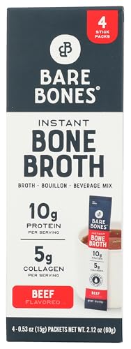 Bare Bones Beef Bone Broth Powder, 4 Pack