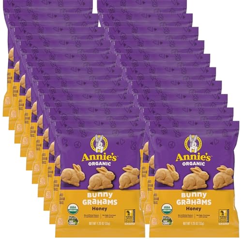 Annie's Organic Baked Graham Snacks Honey Bunny Grahams 1.25 oz (Pack of 20) Annie's Homegrown