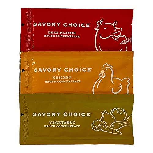 Savory Choice Broth Concentrate Variety Pack, 16 Packets