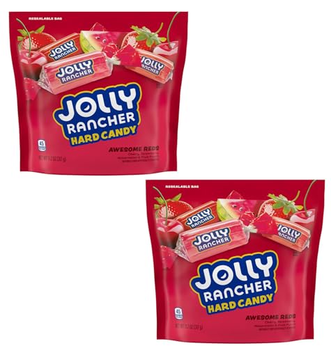 Jolly Rancher Awesome Reds Hard Candy - Pack of 2 Bags - Delicious Classic Treats Everyone Has Loved for Generations - Perfect for Sharing with Friends and Family Jolly Rancher