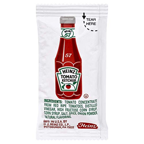Concession Essentials 9gr Heinz Disposable Ketchup Packets. Pack of 50 Count Concession Essentials