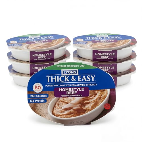 Thick & Easy® Pureed Homestyle Beef with Potatoes & Corn, Texture Modified Meal for Swallowing Support, Ready-to-Serve Microwave Meal, 7 oz Trays - 7 Pack