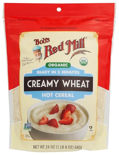 Bob's Red Mill Organic Creamy Wheat Hot Cereal, 24oz (Pack of 1) - Organic, Non GMO, Gluten Free, Whole Grain, Vegan, Kosher Bob's Red Mill