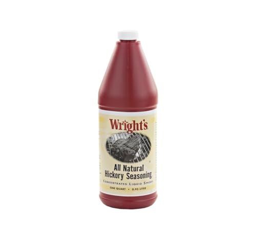 Wright's Natural Hickory Seasoning Liquid Smoke, 2-Pack 32 Ounce Quart Bottles Wright's Liquid Smoke