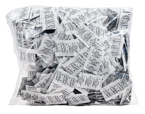 1,000 packets of gourmet ground black pepper 0.1g. each-The brand used by chefs!