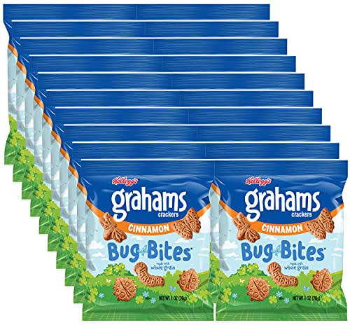 Cinnamon Graham Crackers Bug Bites, Made with Whole Grain, Delicious Snacks for the Whole Family, Stock up and Enjoy them (Pack of 20) Kellogg's