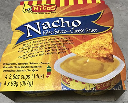 Rico's Nacho Cheese Dip,4 count, 3.5 Ounce by Rico's Ricos