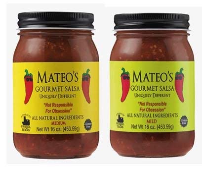 Mateos Gourmet Salsa, Medium & Mild 16 oz (Variety Pack) Mateo's