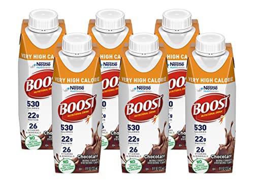 BOOST Very High Calorie Nutritional Drink, Very Vanilla, 8 fl oz, 6 Pack
