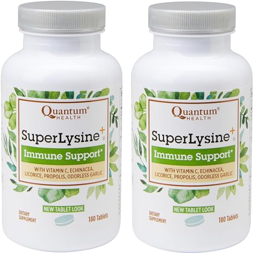 Quantum Health SuperLysine Tablets, 180 Count, 2 Pack