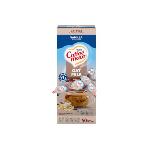 Coffee mate Vanilla Oat Milk Creamer Singles, 50 Count