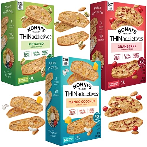THINaddictives Almond Cookie Thins Variety Pack, 3 Boxes