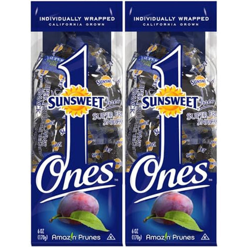 Sunsweet Ones Individually Wrapped Prunes, 6 oz, 2 Pack