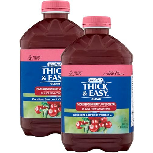 Thick & Easy Clear Thickened Cranberry Juice, Nectar, 46 fl oz, 2 Pack