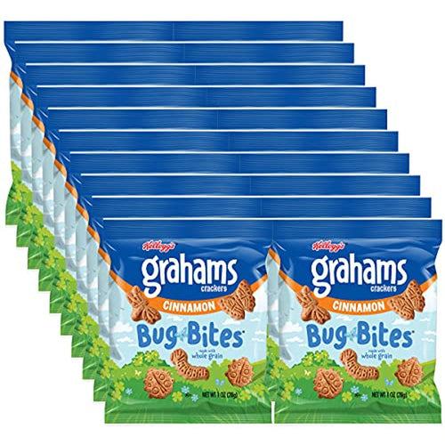 Kellogg's Bug Bites Cinnamon Graham Crackers, Whole Grain, 20 Pack