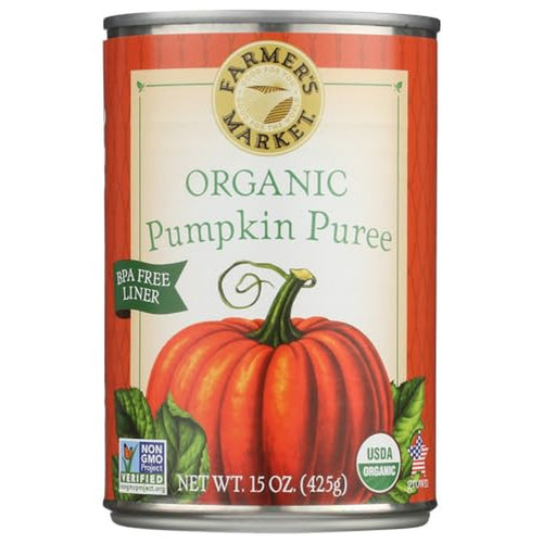 Farmer's Market Organic Canned Pumpkin, 15 oz, 2 Pack