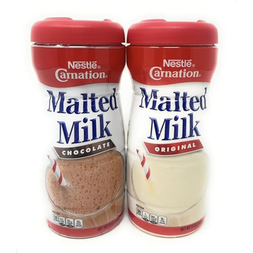 Nestle Carnation Malted Milk Variety Pack, Chocolate & Original, 2 Cans