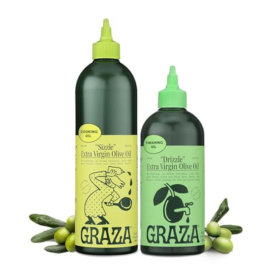 Graza Sizzle & Drizzle Extra Virgin Olive Oil Variety Pack, 2 Bottles